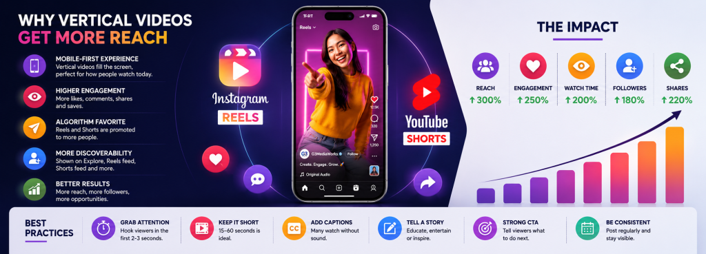 Vertical Videos Improve Brand Recognition | Increase Reach on Instagram and YouTube